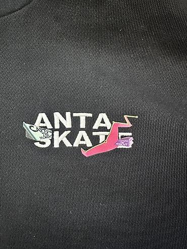Толстовкалар: Худи ANTA SKATE, размер S (165/88A), черное. - Принт спереди: логотип — 6
