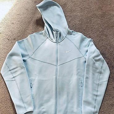 худи найк: Nike nocta на молнии с капюшоном, светло-голубой цвет. - Фирменный — 1
