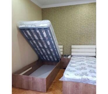 Кровати: Новый, Односпальная кровать, С подъемным механизмом, С матрасом, Без выдвижных ящиков, Турция