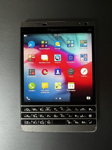 blackberry 8520 curve: Blackberry Passport, Б/у, 32 ГБ, цвет - Серебристый, 1 SIM