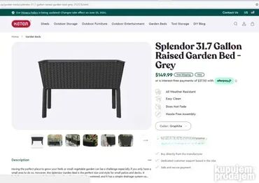 Žardinjere: *** AKCIJA *** 1374 Velika Žardinjera KETER Easy Growing; Raspoloživ — 5