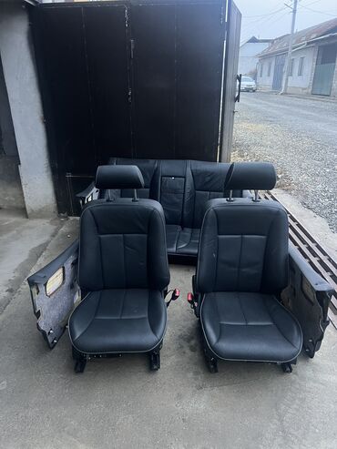 Сиденья: Комплект сидений, Кожа, Mercedes-Benz 2001 г., Б/у, Оригинал, Германия — 1