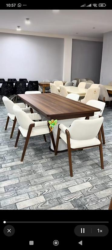 şam: Qonaq otağı üçün, Yeni, Açılmayan, Dördbucaq masa, 6 stul — 1