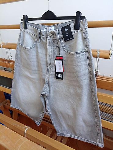 baletanke devojcice: Nove, džins bermude (baggy jorts) New Yorker, svetlo sive boje, vel — 5