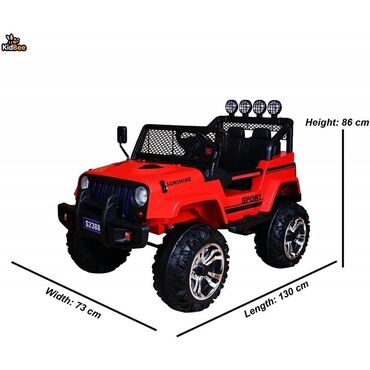 Uşaq üçün elektrik maşınları: Uşaq elektrik avtomobili Güclü Jeep 12V 2.4G 4WD Marka Jeep Jeep 4 — 12