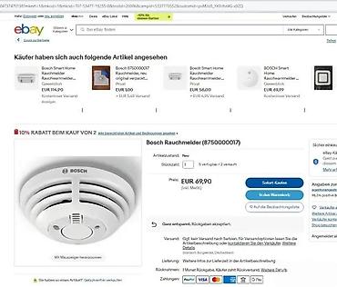 Oprema i sredstva za zaštitu: Bosch detektor dima (model prikazan na fotografijama) - Optički — 2