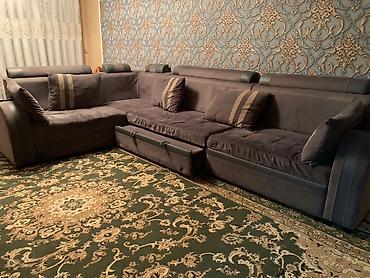 Комплекты мягкой мебели: Угловой мягкий диван + детская двухъярусная кровать + ковёр. - — 2