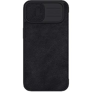 Maske i futrole za telefone: Zaštitna maska Nillkin Qin Pro za iPhone 14 Plus 6.7 inča, crne boje — 3