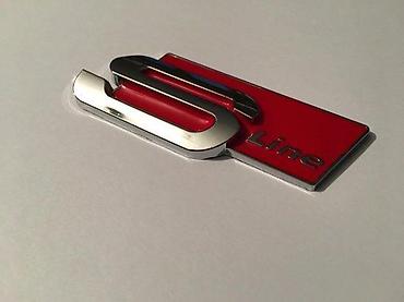 bronza za cunkove: NATPIS ZNAK AUDI S-LINE - METALNI - CRVENI | Viber — 1