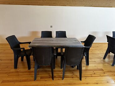 plastik stol stul: Новый, Прямоугольный стол, 6 стульев, Раскладной, Со стульями, Плетеный, Турция