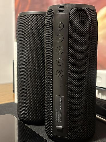 ev telefonu satilir: İkili Bluetooth dinamik. Səs keyfiyyətinə söz ola bilməz. Ayrı-ayrıda — 2