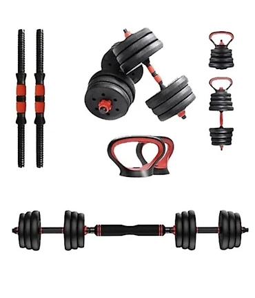 Çevik 3-ü 1-də idman dəsti – qantel, ştanq və kettlebell funksiyası