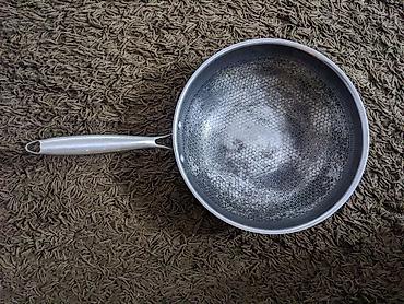 wok: Сковорода большая, глубокая (wok) из нержавеющей стали SUS304 с — 1
