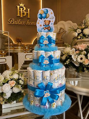 işlənmiş laqonda: Brilux Home – Xonça və Pampers səbəti - Yeni doğulan və baby shower — 4