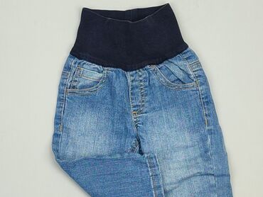 chłopięce legginsy: Spodnie jeansowe, SOliver, 6-9 m, stan - Dobry