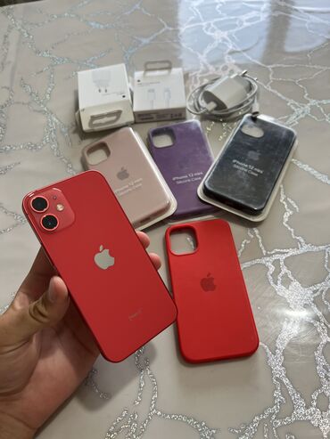 цум бишкек телефоны редми: IPhone 12 mini, Колдонулган, 64 ГБ, Кызыл, Заряддоочу түзүлүш, Коргоочу айнек, Каптама, 76 %