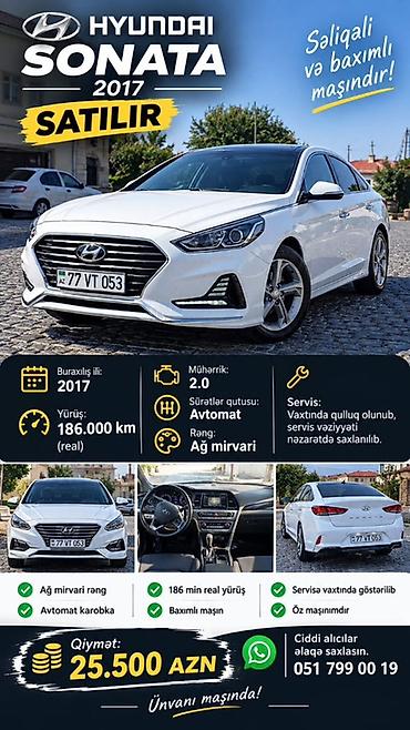 sukanlar: Hyundai Sonata: 2 l | 2017 il Sedan — 1