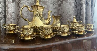 золото россия: Продам красивый декоративный чайный сервиз. Производство Россия