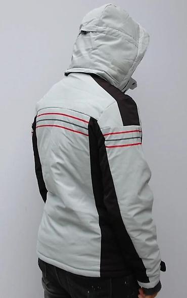 Zimske jakne: Muška zimska jakna sa kapuljačom - Boja: svetlosiva sa crnim — 9