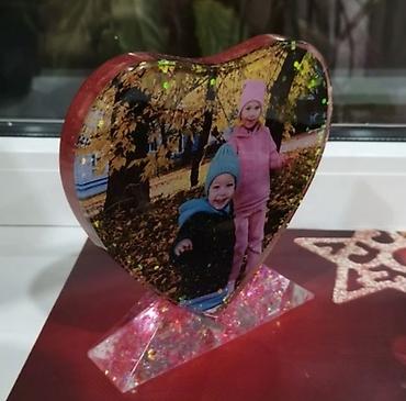 насадка на члене: Эбоксидная фотокомпозиция в форме сердца. - Персонализированный — 2
