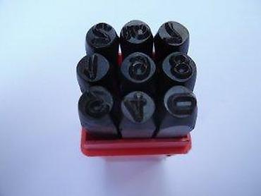 Setovi ručnog alata: Set udarnih čeličnih žigova – brojevi 0–9 u kutiji - Komplet od 9/10 — 10