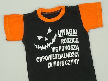 kombinezon czarny welurowy: T-shirt, 0-3 months, condition - Very good