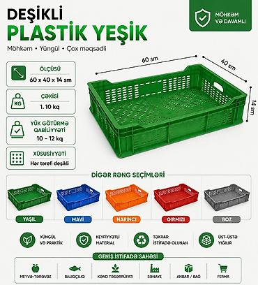 Digər mağaza avadanlığı: Plastik yeşik(tara,sebet,yesik,qutu) istehsalı. ölçülər 60/40/10sm -da lalafo.az — 9 Digər mağaza avadanlığı: Plastik yeşik(tara,sebet,yesik,qutu) istehsalı. ölçülər 60/40/10sm — 9