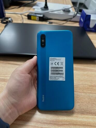 симка безлимит: Xiaomi, Redmi 9A, Б/у, 32 ГБ, цвет - Синий, 2 SIM