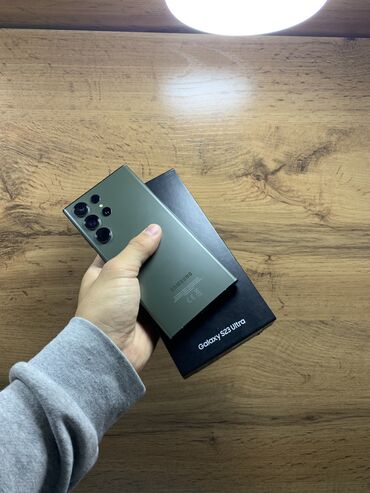 samsung 23 ултра: Samsung Galaxy S23 Ultra, Б/у, 256 ГБ, цвет - Зеленый, 2 SIM