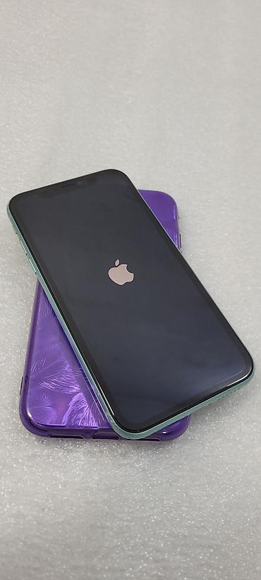 Apple iPhone: IPhone 11, Б/у, 128 ГБ, Зеленый, Чехол, 73 % — 2