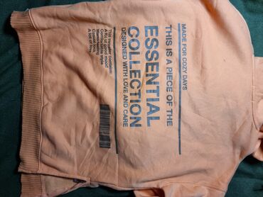 Толстовки, худи: Худи персикового цвета с капюшоном и карманом-кенгуру. Мягкий трикотаж — 5