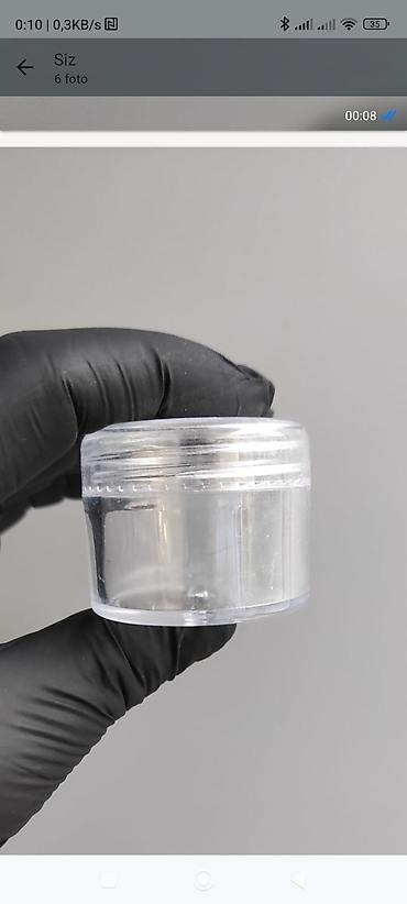 plastik su qablari: Şəffaf plastik konteyner – vida qapaqlı - Material: şəffaf, qida ilə — 1