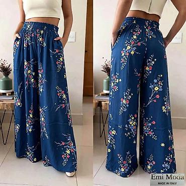 mango ogrlice: Ženske široke pantalone – Emi Moda, Made in Italy - Kroj: široke — 4