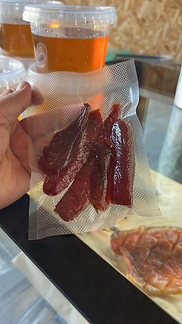 Икра трески: Вакуумная упаковка вяленой икры готовые к употреблению. - Плотная — 1