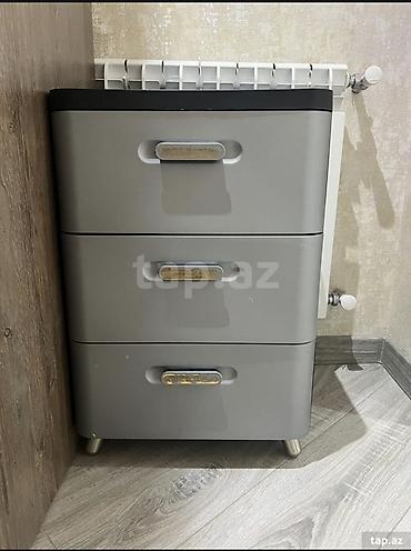 plastik kamod: Plastik 3 çekmecəli komod - Material: möhkəm plastik (korpus və — 1