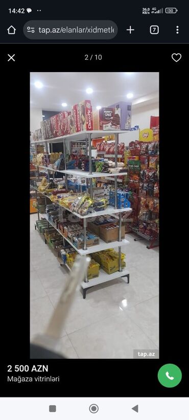 Rəf vitrinləri: Mağaza vitrinləri və ticarət rəfləri dəsti Təsvir: - — 2