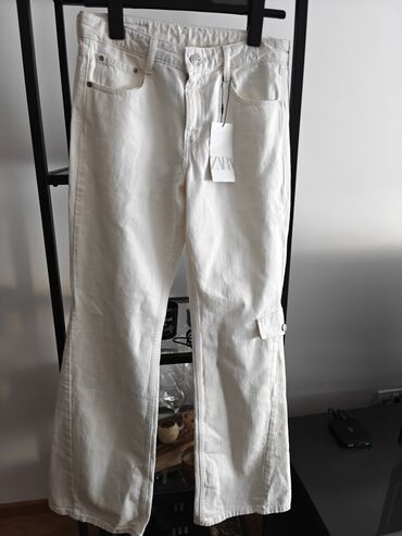 braon pantalone sa: Zara nove farke, 36 velicina