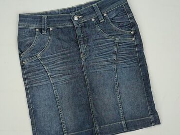 spódnice plisowane z eko skóry: Denim, Women`s skirt, size M