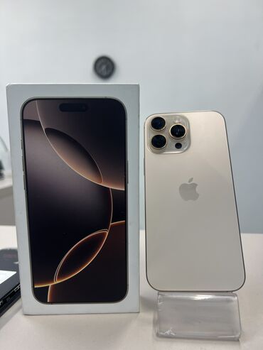 техно пова 6 про: IPhone 16 Pro Max, Б/у, 256 ГБ, Desert Titanium, Чехол, Защитное стекло, Зарядное устройство, 96 %