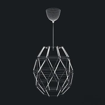 Stilski lusteri: Moderan viseći luster – geometrijski dizajn, bela mat - Tip — 6