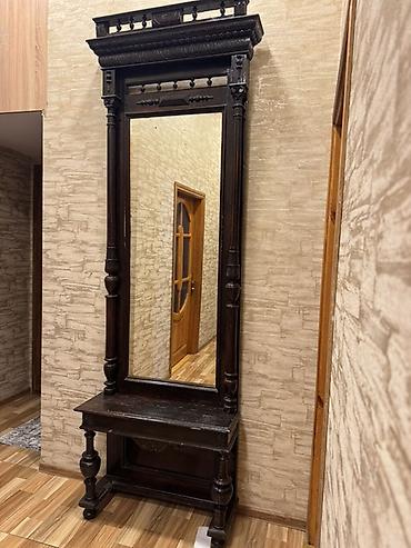Mebel: Antik üslublu giriş konsolu və güzgü - Material: küt ağac (tünd — 4