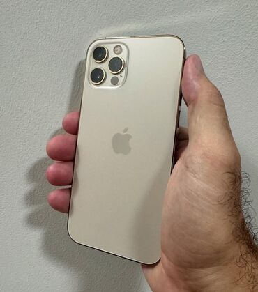 Apple iPhone: IPhone 12 Pro, 128 GB, Qızılı, Zəmanət, Face ID, Sənədlərlə