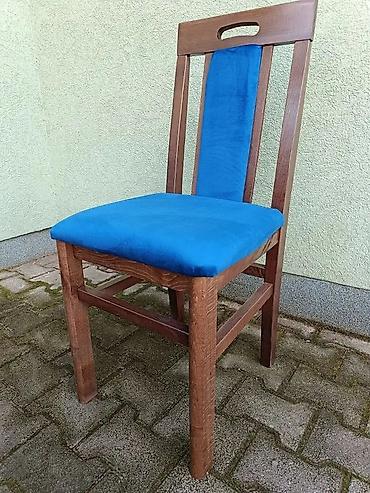 klub stolice: Drvene stolice sa tapaciranim sedalima i naslonima kom 42€ - — 3