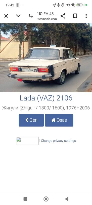 masın bazarı: VAZ (LADA) 2106: 1.6 l | Sedan