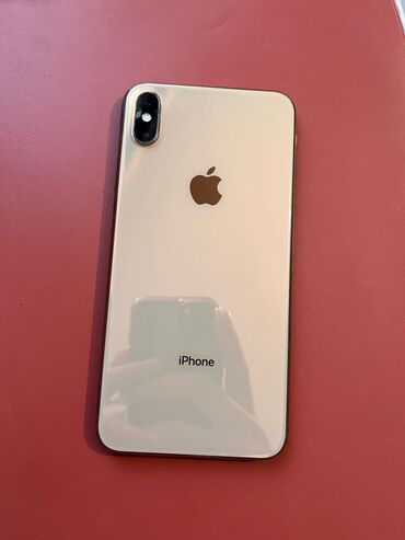 Apple iPhone: IPhone Xs Max, 64 GB, Matte Gold, Zəmanət, Simsiz şarj, Face ID