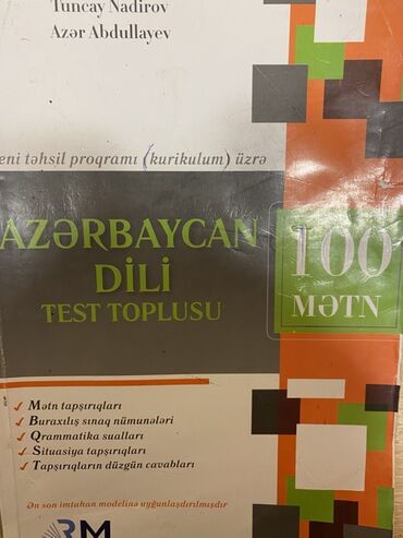 Bədii ədəbiyyat: Məhsul: “Azərbaycan dili – Test Toplusu (100 mətn)” Müəlliflər: Tuncay
