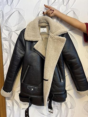 bomber kurtka: Dəri kurtka, Stradivarius, M — 1
