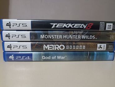 Игры для PlayStation: Продаю игры на пс5-4 Tekken 8-2000 Monster Hunter wilds-3900 Metro