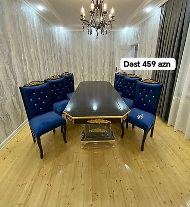 *Masa desti 459 AZN* 🔹 MDF masa olcu 93×2 🔹 6 ədəd stul 🔹 Rəng seçimi lalafo.az -da *Masa desti 459 AZN* 🔹 MDF masa olcu 93×2 🔹 6 ədəd stul 🔹 Rəng seçimi