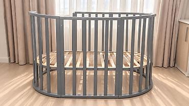 ucuz perdeler: Uşaq beşiyi – oval dizayn - Forma: Oval, müasir minimal üslub - Rəng — 1
